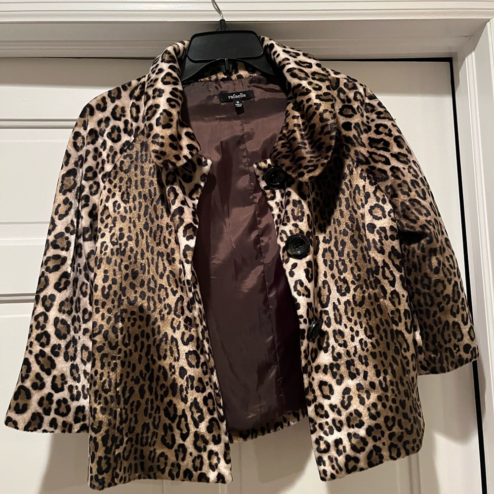 Rafaella cheetah short fur coat
